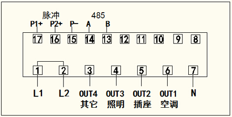 四回路电能表端子接线图